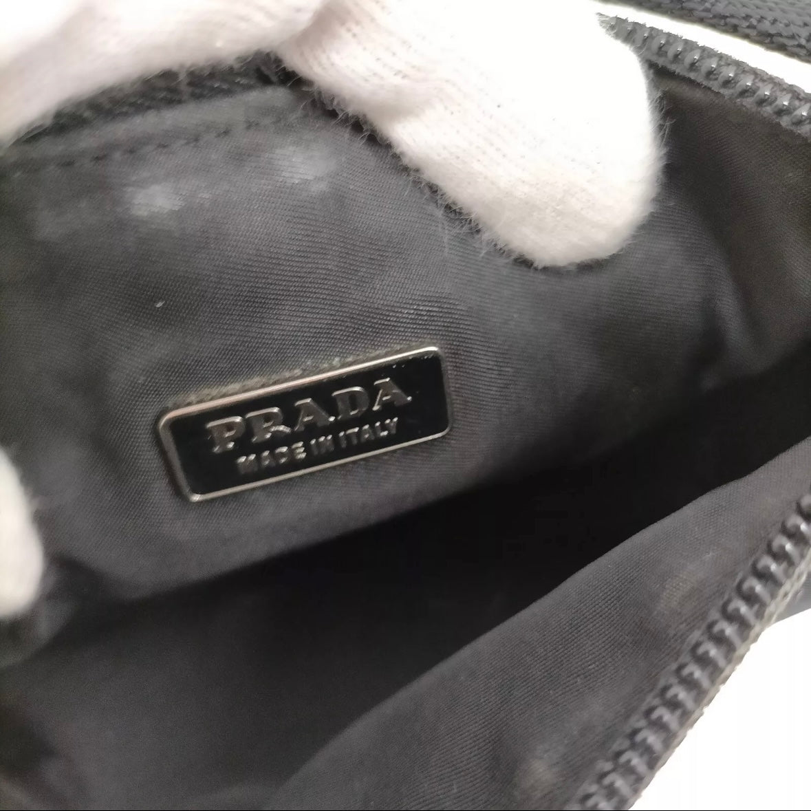 PRADA POCHETTE SCHWARZ STOFF